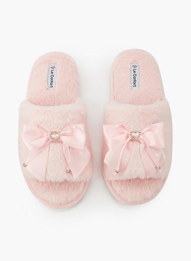 Le Confort Women Faux Fur Bedroom Slippers - Image 2